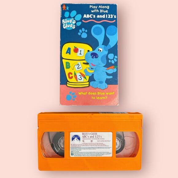 VINTAGE Blues Clues - ABCs and 123s (VHS, 1999) TESTED - Picture 1 of 2
